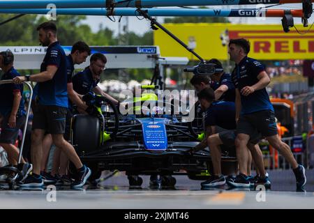 Hungaroring, Mogyorod, Ungarn. 19.Juli 2024; Logan Sargeant von USA und Williams Racing während des Formel-1-Grand-Prix von Ungarn Credit: Jay Hirano/AFLO/Alamy Live News Stockfoto