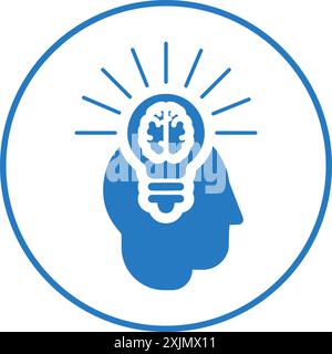 Symbol für Intelligenz, Wissen, Mentalität. Kommerzielle Nutzung, gedruckte Dateien und Präsentationen, Werbematerial, Web oder jede Art von Designprojekt. Stock Vektor