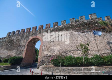 Akropolis der Mauern von Thessaloniki Stockfoto