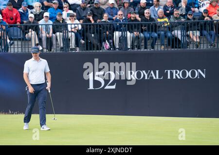 Troon, Schottland, Großbritannien. Juli 2024. Runde 2 der 152. Open Championship findet auf dem Golfplatz Royal Troon statt. Bild: Iain Masterton/Alamy Live News Stockfoto