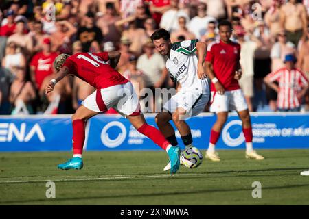 San Pedro Del Pinatar, Spanien. Juli 2024. Patrick Roberts englischer Mittelfeldspieler von Sunderland A.F.C, während des Spiels, NOTTINGHAM FOREST FC gegen SUNDERLAND AFC, erstes Sommer-Freundschaftsspiel, Pinatar Arena Football Center, San Pedro del Pinatar, Region Murcia. Juli 2024. Quelle: Pascu Méndez/Alamy Live News Stockfoto