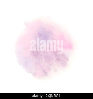 Vorlage für Aquarellhintergrund. Abstrakte Farbmuster in hellen Magenta-Rosa-Tönen. Erfrischend handgemalte Tinte verschütteter Hintergrund für Einladung, speichern Sie das Datum, Hochzeit, Postkarte, Zitate Stockfoto