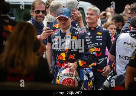 Aktueller dreifacher Weltmeister Max Verstappens debütierte bei Goodwood FOS 2024 Stockfoto