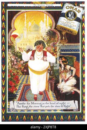 1917 Omar Türkische Zigaretten ad Stockfoto