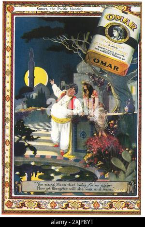 1916 Omar Türkische Zigaretten ad Stockfoto