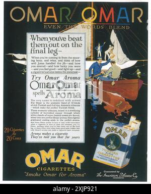 1918 Omar Türkische Zigaretten ad Stockfoto