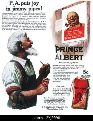 1913 Prince Albert Tobacco Ad - Joy Smoke Stockfoto