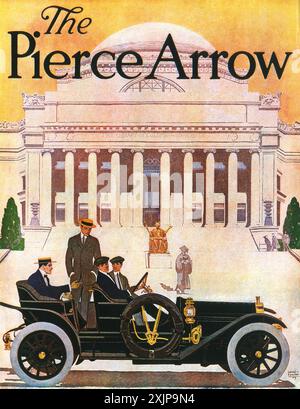 1909 Pierce-Arrow-Werbespot mit Louis Fancher Art - Dome Stockfoto