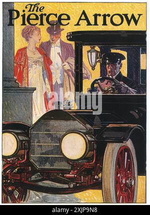 1909 der Pierce Arrow-Werbespot mit Kunst von J. C. Leyendecker Stockfoto