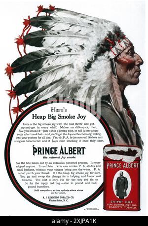 1913 Prince Albert Tobacco Werbespot Stockfoto