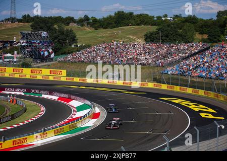 Budapest, Ungarn. Juli 2024. #20 Kevin Magnussen (DNK, MoneyGram Haas F1), #31 Esteban Ocon (FRA, BWT Alpine F1 Team), F1 Grand Prix von Ungarn beim Hungaroring am 19. Juli 2024 in Budapest, Ungarn. (Foto von HOCH ZWEI) Credit: dpa/Alamy Live News Stockfoto