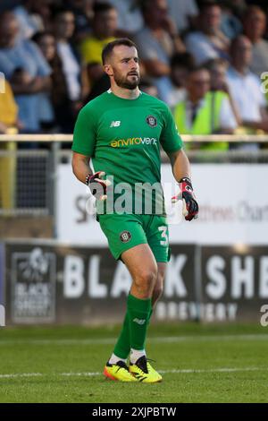 James Belshaw von Harrogate Town während des Harrogate Town FC gegen Leeds United FC im Übungsstadion, Harrogate, Vereinigtes Königreich am 19. Juli 2024 Credit: Every Second Media/Alamy Live News Stockfoto