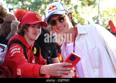 Tag 1 des Rolex Australian Formula 1 Grand Prix 2024 auf dem Albert Park Circuit in Melbourne, Victoria am 21. März 2024. Scotty James, olympischer Snowboarder. Stockfoto