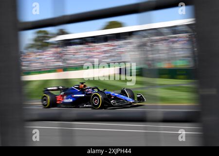Tag 2 des Rolex Australian Formula 1 Grand Prix 2024 auf dem Albert Park Circuit in Melbourne, Victoria am 21. März 2024. Freies Training 1 Alexander Albon (Thailand) von Williams Racing. Stockfoto