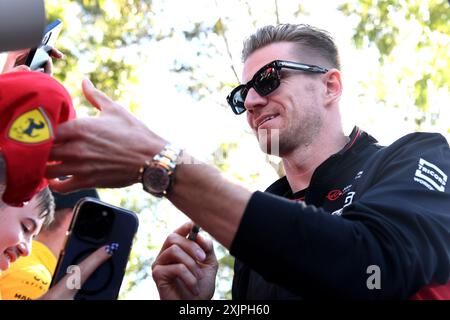 Tag 2 des Rolex Australian Formula 1 Grand Prix 2024 auf dem Albert Park Circuit in Melbourne, Victoria am 21. März 2024. Nico Hulkenberg (Deutschland) vom Moneygram Haas F1 Team. Stockfoto