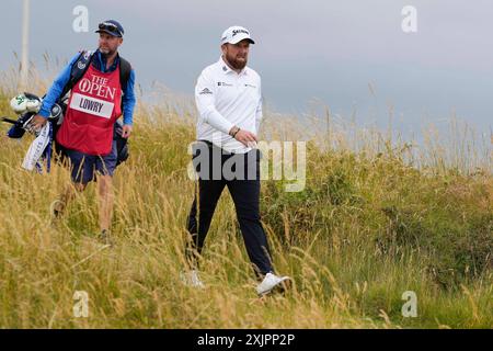 19. Juli 2024; Royal Troon Golf Club, Troon, South Ayrshire, Schottland; The Open Championship Round 2; Shane Lowry Walks of the 14th Tee Stockfoto