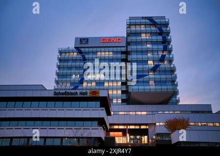 Verwaltungsgebäude GENO-Haus Stuttgart GmbH & Co. KG Verwaltungsgesellschaft, Volksbanken, Raiffeisenbanken, Schwaebisch Hall, Signal Iduna Stockfoto