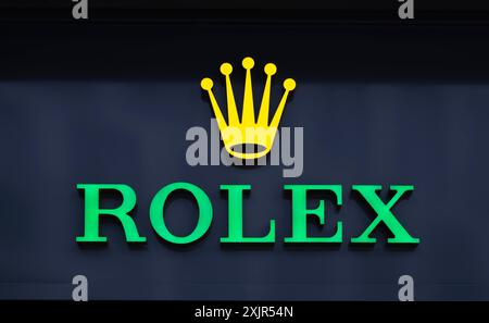 Rolex Brand Store, Logo, Einzelhandel, Dorotheen Quartier, DOQU, Einkaufszentrum Stuttgart, Baden-Württemberg, DeutschlandStuttgart, Baden-Württemberg Stockfoto