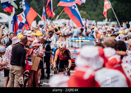 Bild von Zac Williams/SWpix.com - 19/07/2024 - Radfahren - 2024 Tour de France - Stage 19, Embrun - Isola 2000, Frankreich - Carlos Rodriguez, Ineos Grenadiers. Quelle: SWpix/Alamy Live News Stockfoto