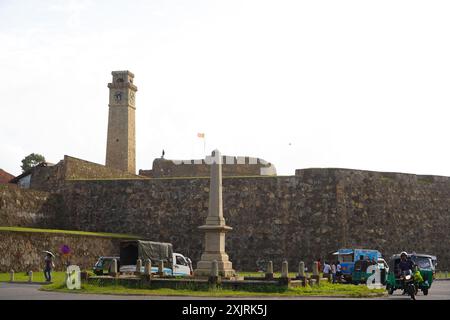 Colombo. Juli 2024. Dieses Foto vom 19. Juli 2024 zeigt eine Festung in Galle, Sri Lanka. Die Altstadt von Galle und ihre Befestigungsanlagen wurden 1988 zum UNESCO-Weltkulturerbe erklärt. Quelle: Chen Dongshu/Xinhua/Alamy Live News Stockfoto