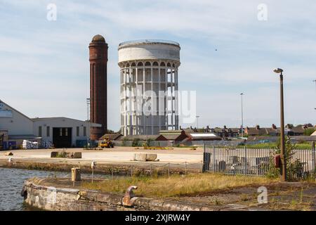 Das Salz- und Pfeffertopf Wassertürme in Goole Stockfoto