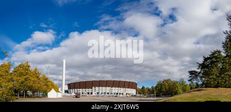 Helsinki, Finnland - September 2022: Olympiastadion im Stadtteil Toolo. Es ist bekannt als der Hauptort des Sommers 1952 Stockfoto