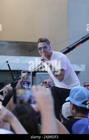 NY, USA. Juli 2024. New York, USA, 19. Juli 2024: Ryan Tedder tritt während der OneRepublic auf der NBCs Today Show im Rockefeller Center in New York City auf. Foto: Giada Papini Rampelotto/EuropaNewswire. Nur Redaktionelle Verwendung. Nicht für kommerzielle ZWECKE! (Kreditbild: © Luiz Rampelotto/ZUMA Press Wire) NUR REDAKTIONELLE VERWENDUNG! Nicht für kommerzielle ZWECKE! Stockfoto