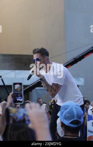 NY, USA. Juli 2024. New York, USA, 19. Juli 2024: Ryan Tedder tritt während der OneRepublic auf der NBCs Today Show im Rockefeller Center in New York City auf. Foto: Giada Papini Rampelotto/EuropaNewswire. Nur Redaktionelle Verwendung. Nicht für kommerzielle ZWECKE! (Kreditbild: © Luiz Rampelotto/ZUMA Press Wire) NUR REDAKTIONELLE VERWENDUNG! Nicht für kommerzielle ZWECKE! Stockfoto