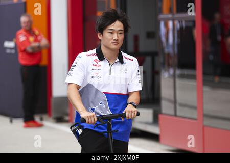 TSUNODA Yuki (JAP), Visa Cash App RB F1 Team VCARB 01, Porträt während des Formel 1 Grand Prix 2024 von Ungarn, 13. Runde der Formel 1 Weltmeisterschaft 2024 vom 19. Bis 21. Juli 2024 auf dem Hungaroring in Mogyorod, Ungarn Stockfoto