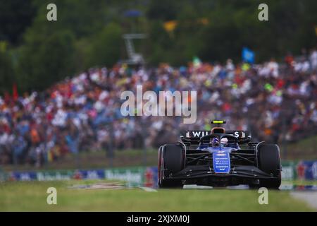 02 SARGEANT Logan (usa), Williams Racing FW46, Aktion während des Formel-1-Großen Preises von Ungarn 2024, 13. Runde der Formel-1-Weltmeisterschaft 2024 vom 19. Bis 21. Juli 2024 auf dem Hungaroring in Mogyorod, Ungarn Stockfoto