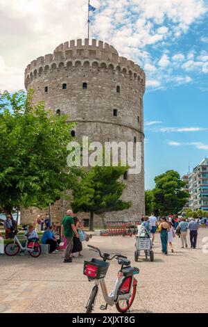 Der Weiße Turm Thessaloniki Griechenland Stockfoto