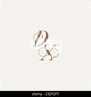 Luxuriöses und elegantes DX Wedding Concept Design Ideen Initial Monogramm Logo Letter Stock Vektor