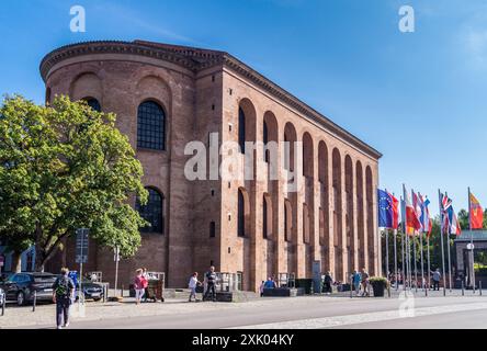 Aula Palatina, Basilika von Konstantin, 300-310 n. Chr., heute evangelisch, Kirche des Erlösers, Trier, Rheinland-Pfalz, Deutschland Stockfoto