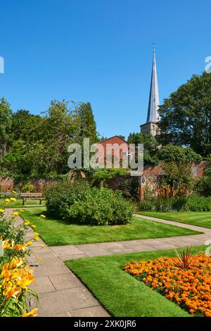 Der ummauerte Garten im Gadebridge Park, Hemel Hempstead, Hertfordshire, Großbritannien, im Sommer Stockfoto