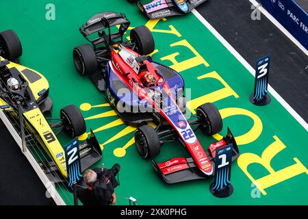 VERSCHOOR Richard (nld), Trident, Dallara F2 2024, Porträt während der 9. Runde der FIA Formel 2 Meisterschaft 2024 vom 19. Bis 21. Juli 2024 auf dem Hungaroring in Mogyorod, Ungarn Stockfoto