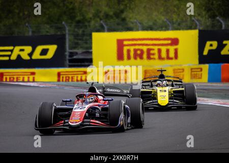 22 VERSCHOOR Richard (nld), Trident, Dallara F2 2024, Aktion während der 9. Runde der FIA Formel-2-Meisterschaft 2024 vom 19. Bis 21. Juli 2024 auf dem Hungaroring in Mogyorod, Ungarn Stockfoto