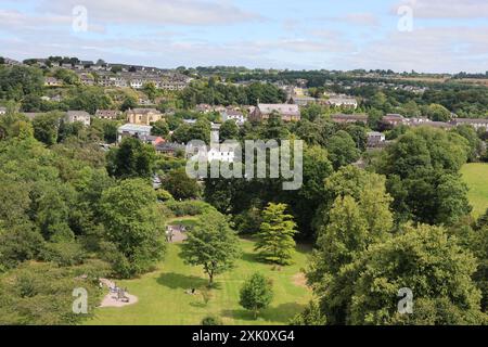 Blick vom Gipfel des Blarney Castle in Blarney, County Cork, Irland am 16. Juli 2024 Stockfoto