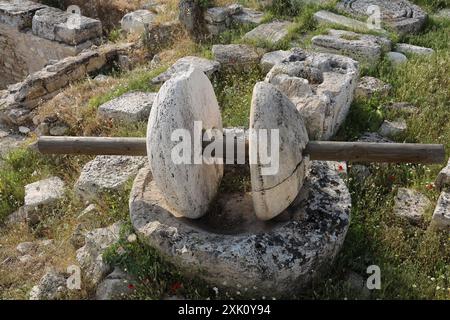 Alte Mühle in der römischen Stadt Hierapolis, Türkei Stockfoto