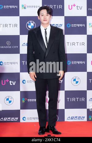 Incheon, Südkorea. Juli 2024. Der südkoreanische Schauspieler Lee Jung-ha kam am 19. Juli 2024 auf dem roten Teppich während eines „3rd Blue Dragon Series Awards“ im Paradise City Chroma in Incheon, Südkorea. (Foto: Lee Young-HO/SIPA USA) Credit: SIPA USA/Alamy Live News Stockfoto