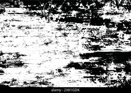 Schwarz-weiß Grunge. Rauer Schwarzweiß-Texturvektor. Überlagerte Textur. Grunge-Hintergrund. Abstrakter texturierter Effekt. EPS10. Stock Vektor