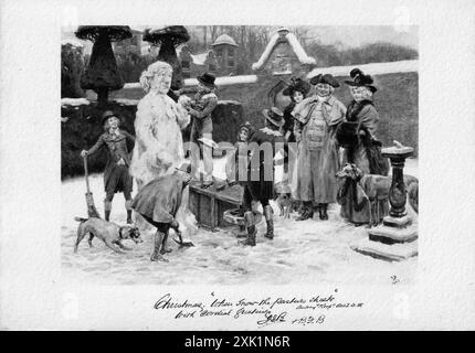 Lithografie von Frank Dadd (1851–1929), geschickt von Thomas J. Barratt (1841–1914), Manager von Pear's Soap, als Weihnachtskarte an Freunde im Jahr 1907. Stockfoto