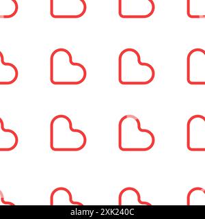 Hintergrundkonturen des Herzens. Hintergrund zum Valentinstag. Satz von roten leeren Herzen Vektor. Stock Vektor
