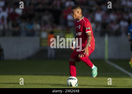 Antwerpen, Belgien. Juli 2024. Antwerpen Ayrton Costa wurde während eines Freundschaftsspiels zwischen dem belgischen Königlichen Antwerpen FC und dem Italiener Parma Calcio 1913 am Samstag, den 20. Juli 2024 in Antwerpen aufgenommen, um sich auf die kommende Saison 2024-2025 vorzubereiten. BELGA FOTO KRISTOF VAN ACCOM Credit: Belga News Agency/Alamy Live News Stockfoto