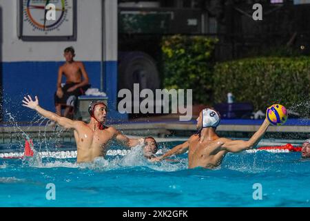 Nicholas Presciutti (Italien) während Trofeo Siracusae - Italien gegen Japan, internationales Wasserpolo-Spiel in Siracusa, Italien, 20. Juli 2024 Stockfoto