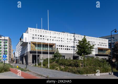Moderne Wohngebäude im Bezirk Jätkäsaari im südlichen Teil von Helsinki Stockfoto