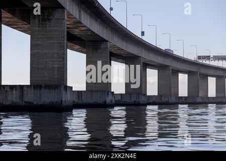 Rio-Niteroi-Brücke an der Guanabara-Bucht, Rio de Janeiro, Brasilien. Stockfoto