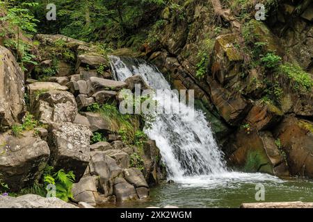 Wasserfall in Szczawnica (Polen) Stockfoto