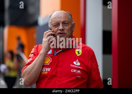 Frederic Vasseur (Scuderia Ferrari HP, Teamchef), HUN, Formel 1 Weltmeisterschaft, Grand Prix von Ungarn, Hungaroring, Qualifying, 20.07.2024 Foto: Eibner-Pressefoto/Michael Memmler Stockfoto