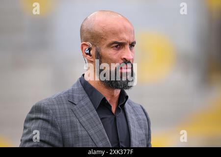 Jamie Jones-Buchanan ehemaliger Leeds-Spieler, jetzt Sky-Experte beim Spiel der Betfred Super League Runde 18 Leeds Rhinos gegen Hull KR im Headingley Stadium, Leeds, Großbritannien, 20. Juli 2024 (Foto: Craig Thomas/News Images) in, am 20. Juli 2024. (Foto: Craig Thomas/News Images/SIPA USA) Credit: SIPA USA/Alamy Live News Stockfoto