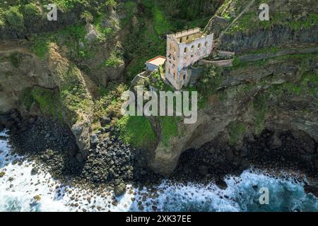 Eine alte Ruine des Wassers von La Gordejuela in Los Realejos, Teneriffa. Stockfoto